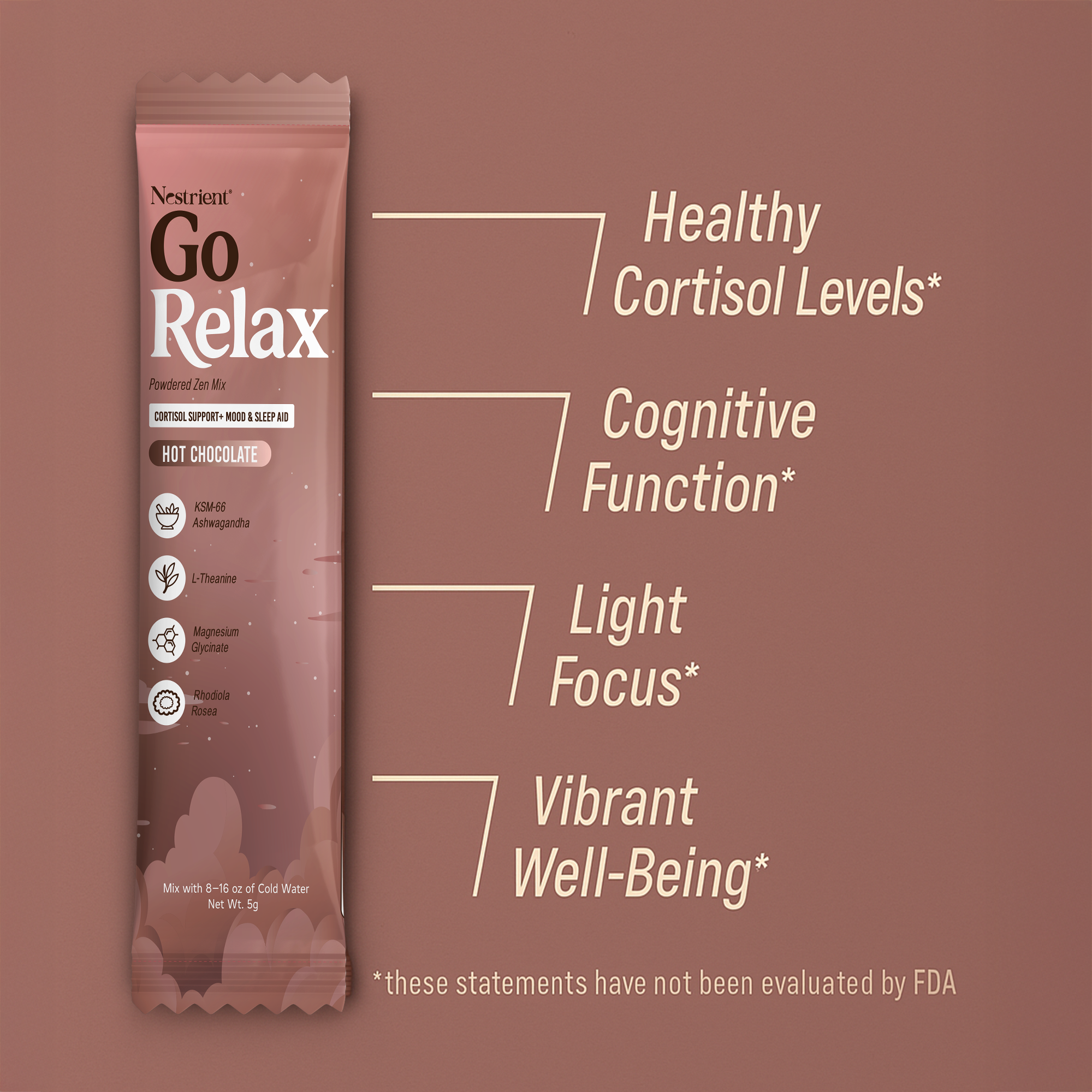 Vitamate GoRelax Powdered Zen Mix hot chocolate