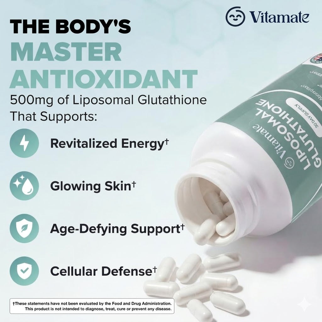 Liposomal Glutathione Capsules – Skin Glow, Immune & Detox Support