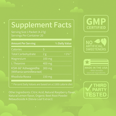 Vitamate GoRelax Matcha Latte Powdered Drink Mix -  Cortisol Balance Supplements