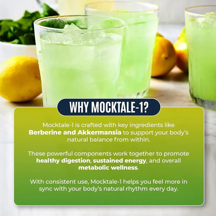 Vitamate MOCKTALE-1 Metabolic Support Drink Mix – Berberine, ACV & Cinnamon | Lemon Mint