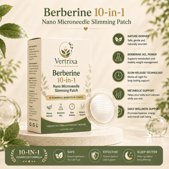 Vertrixa™ Berberine 10-in-1 Nano Microneedle Slimming Patch
