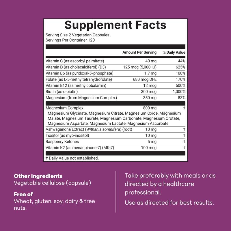 Micro Ingredients Magnesium Complex 20-in-1 for Women, 240 Vegetarian Capsules