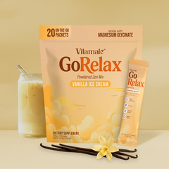 Vitamate GoRelax Vanilla Caramel Powdered Drink Mix -  Cortisol Balance Supplements