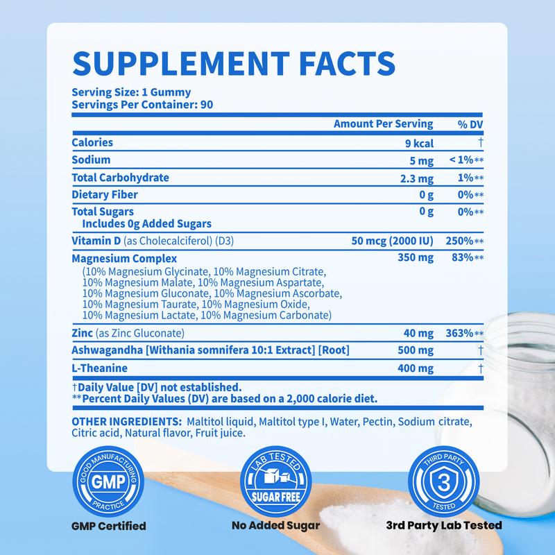 VEV DeepCalm 14-in-1 Magnesium Gummies Complex