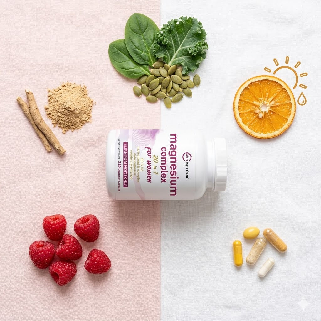 Micro Ingredients Magnesium Complex 20-in-1 for Women, 240 Vegetarian Capsules