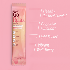 Vitamate GoRelax Raspberry Lemonade Powdered Drink Mix -  Cortisol Balance Supplements