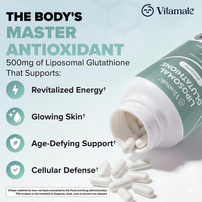 Liposomal Glutathione Capsules – Skin Glow, Immune & Detox Support