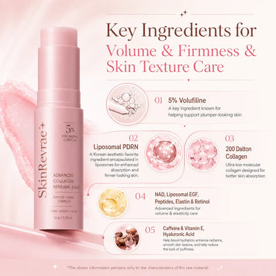 Plump. Smooth. Glow. Advanced Collagen Renewal Balm with PDRN & Peptides
