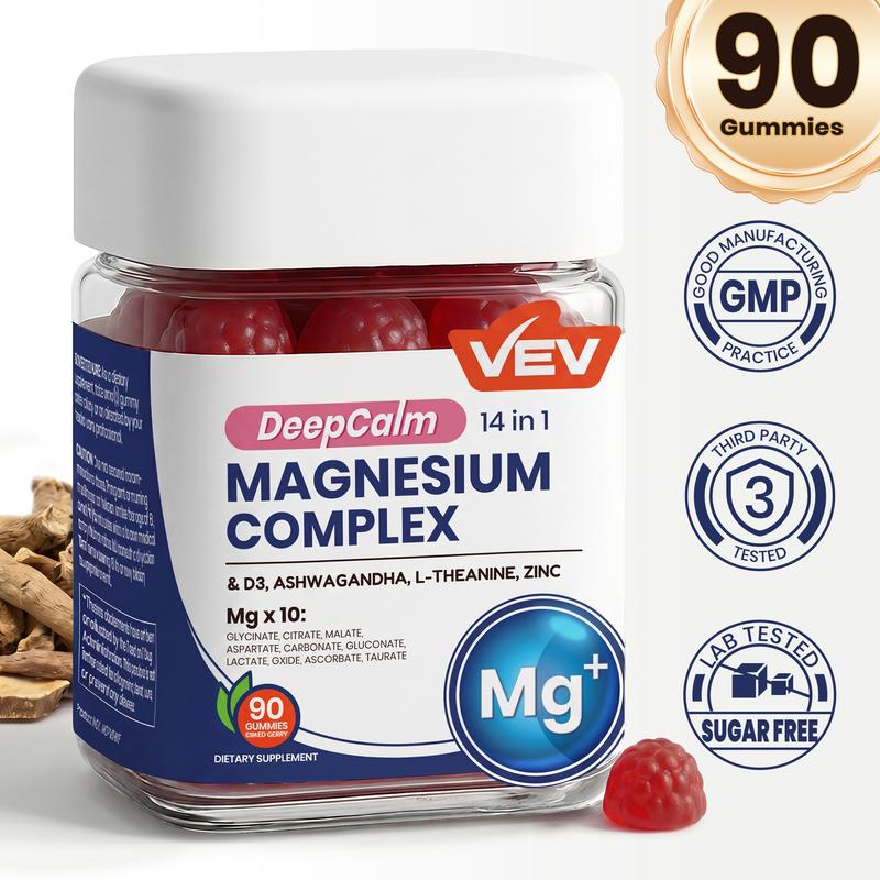 VEV DeepCalm 14-in-1 Magnesium Gummies Complex