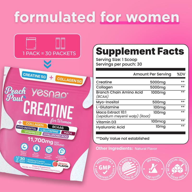 YESNAP PeachPout Creatine for Women