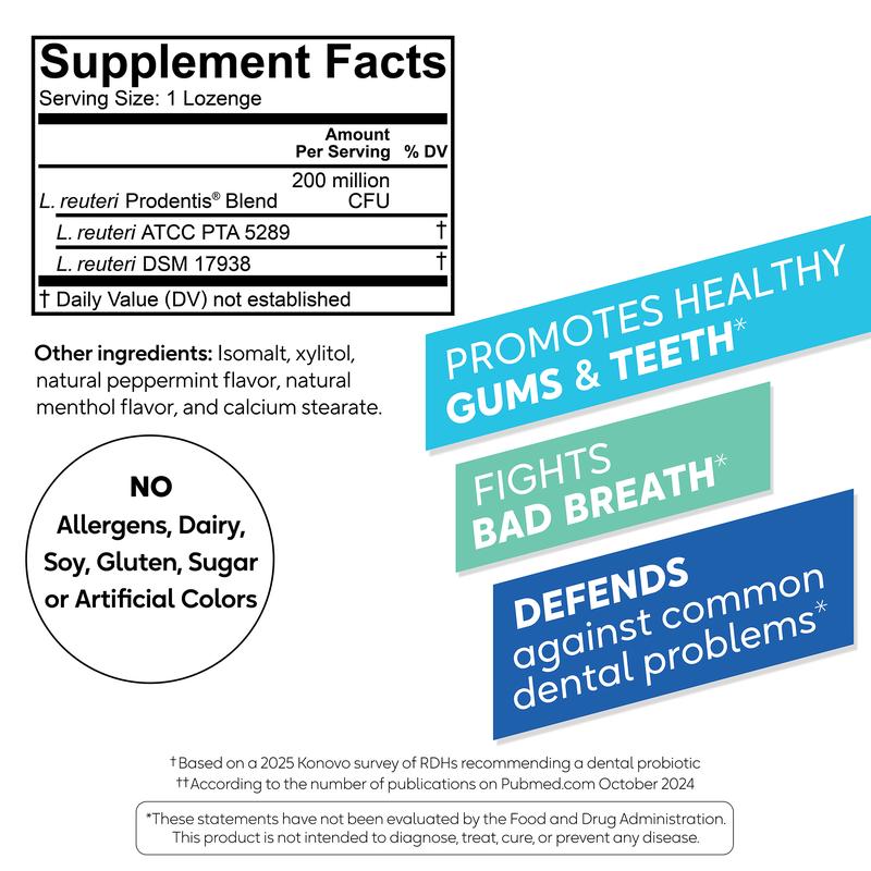 BioGaia Prodentis | Oral Probiotics | Promotes Healthy Gums & Teeth | Defends Against Bad Breath