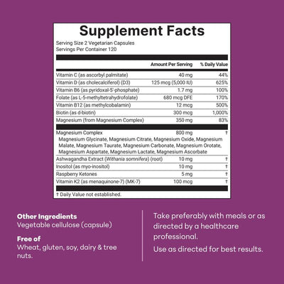 Micro Ingredients Magnesium Complex 20-in-1 for Women, 240 Vegetarian Capsules