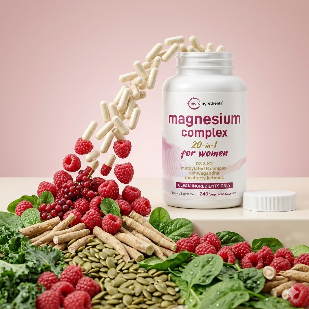 Micro Ingredients Magnesium Complex 20-in-1 for Women, 240 Vegetarian Capsules