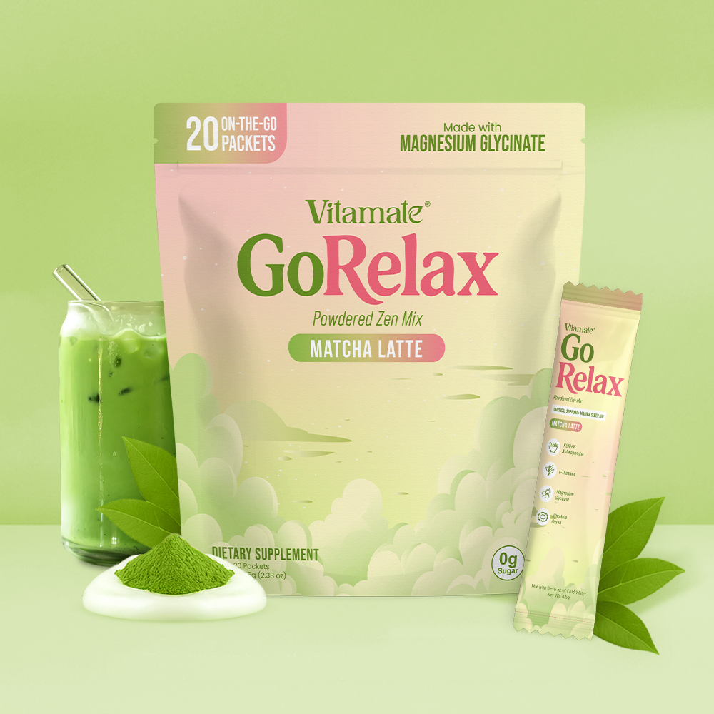 Vitamate Nutrition GoRelax Matcha Latte Powdered Drink Mix