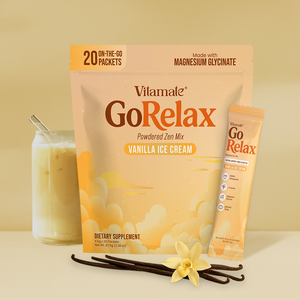 Vitamate GoRelax Vanilla Caramel Powdered Drink Mix -  Cortisol Balance Supplements